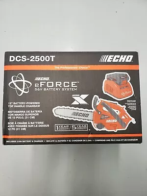 NEW Echo EForce DCS-2500T 12  Battery-Powered Top Handle Chainsaw 56V Cordless  • $360