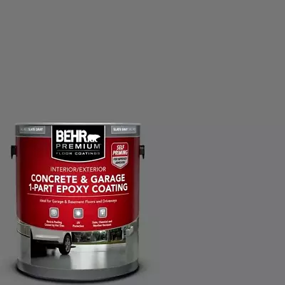 BEHR PREMIUM Concrete & Garage 1 Part Epoxy Coating Self Priming - 1 Gallon • $69.97