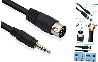  8 Pin DIN To 3.5mm Cable DIN 8 Pin Male To 3.5mm TRS Male Stereo Plug  • $14.67