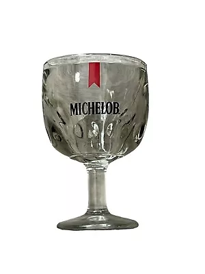 VTG Michelob Beer Glass Goblet Thick Heavy Glass Drinkware Nostalgic Retro Glass • $29.99