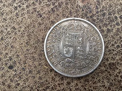 £75 • Buy 1887 Silver Half Crown - Queen Victoria