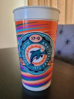 Vintage 1997  MIAMI DOLPHINS  Perfect Season  Souvenir  Stadium Cup Football NFL • $9.95