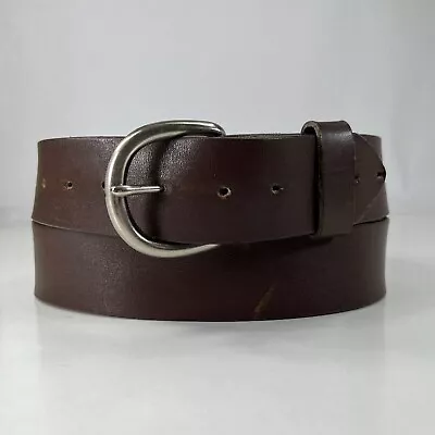 LAMPEN'S Vintage Wide Brown Leather Belt - Men's Size 40 • $16