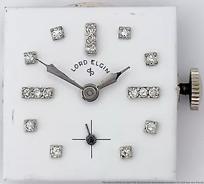  Vintage Lord Elgin Factory Diamond Dial 21 Jewels Ladies Wrist Watch Movement • $0.99