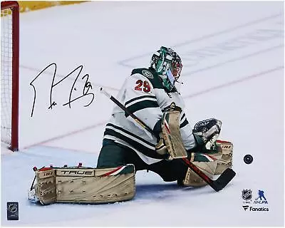 Marc-Andre Fleury Minnesota Wild Signed 16  X 20  White Jersey Making Save Photo • $129.99
