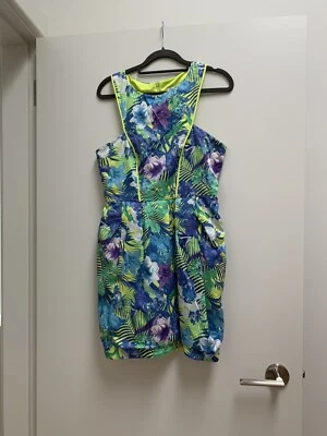 $25 • Buy Forever New Tropical Print Short Dress - Size 10