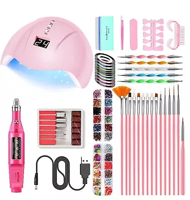 Portable UV Lamp LED Dry Nail Kit Manicure Nail Tool SetPractical Nail Art S... • $39.36