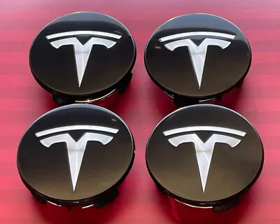 A SET OF 4 TESLA MODEL S Y 3 X Wheel Center Caps. 100% Brand New FITS ALL MODEL. • $15.95