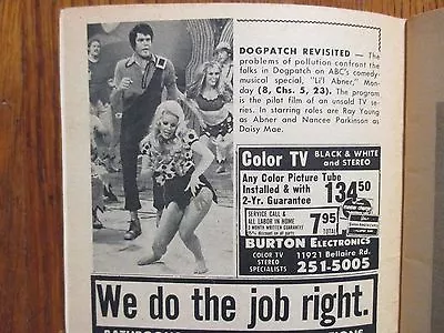 Apr-1971 Cleveland Press TV Showtime(NANCEE PARKINSON/CARMEN MIRANDA/DICK CAVETT • $18.99