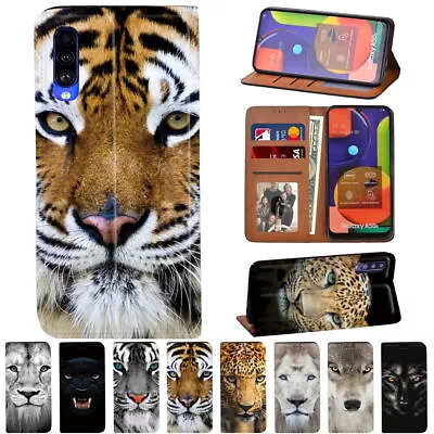 Animal Leather Phone Stand Cover Case - For Samsung Galaxy A20 A50 A70/ S Serise • £3.42