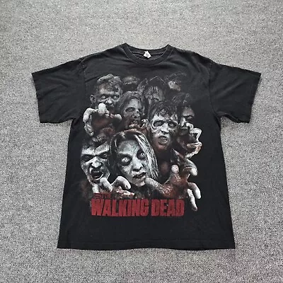 The Walking Dead Mens Tshirt Zombie TV Show Black Sz Large • $15.50