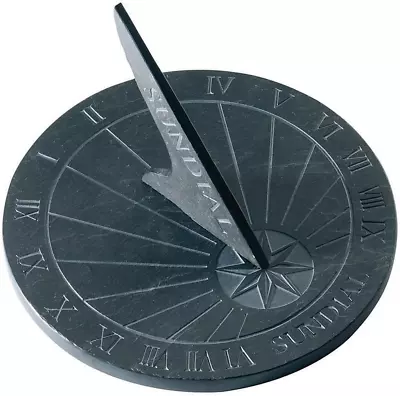 Large Round Slate Garden Sundial • £30.17