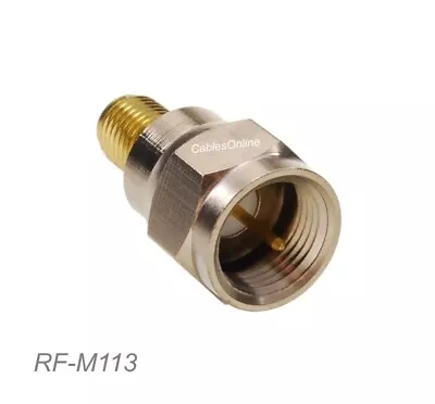 F-Type Male To SMA Female 50-ohm Coax Antenna Adapter CablesOnline RF-M113 • $5.95