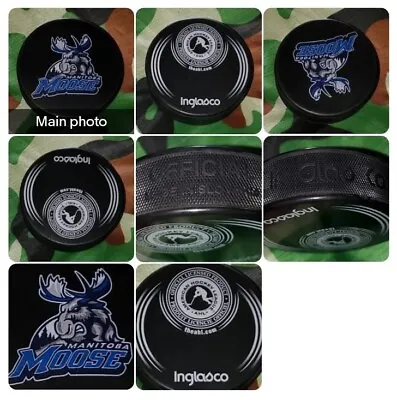 Manitoba Moose Ahl Official Hockey Puck Inglasco Mfg. Made In Slovakia 🇸🇰 • $20