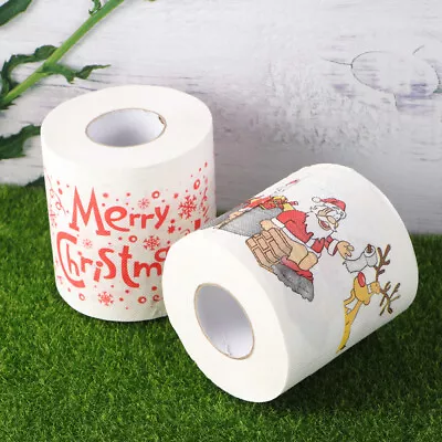 2 Roll Colored Toilet Paper Funny Toilet Paper Christmas Roll Paper • £9.52