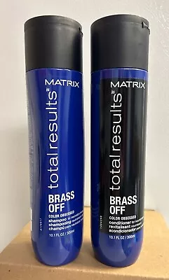 Matrix Total Results BRASS OFF Shampoo And Conditioner Color Obsessed 10.1 Oz Ea • $40