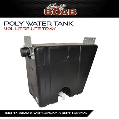 $261.99 • Buy Boab Poly Water Tank 40 Litre Ute Tray Utility 4x4 4WD Offroad Touring Camping