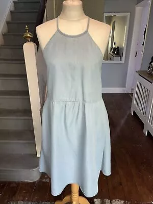 Mango Size 12 Chambray Style Lyocell Dress Tags Attached • $12.62