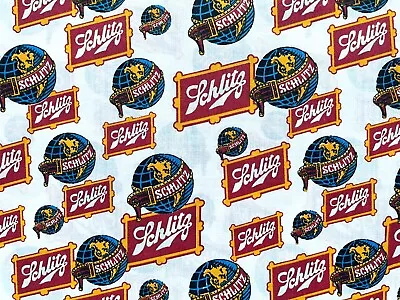 Vintage Cotton Fabric Schlitz Beer Label By Fat Quarter (18  X 21 ) • $15.99