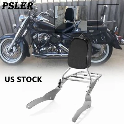 $87.99 • Buy Backrest Sissy Bar Luggage Rack For Yamaha Dragstar VStar 400 650 Classic 94-13