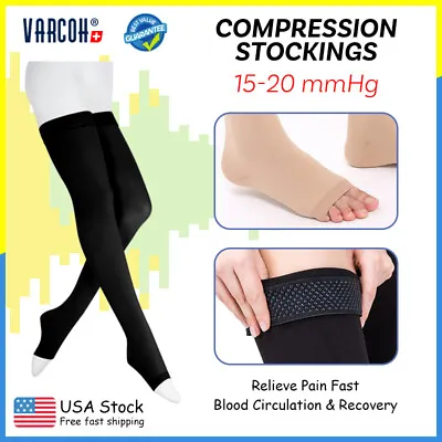 15-20 MmHg Compression Stockings Medical Treatment Varicose Veins Support Socks • $27.07