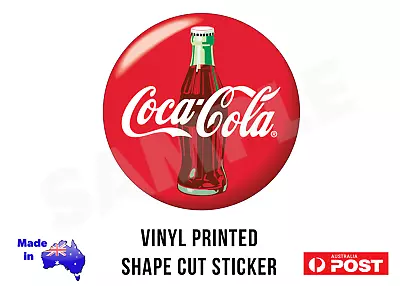 Coca Cola Round Vinyl Print Repro Decal Large 150mm Coke FREE POST! • $7.95