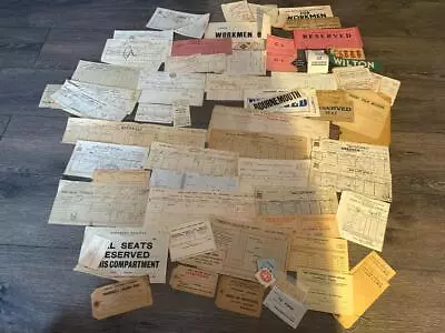 96 Pieces Of Railway Paperwork Inc Waybills & Luggage Tags • £3.99