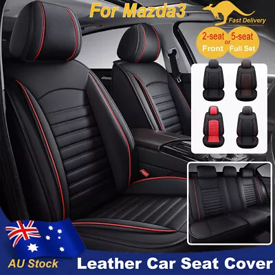 2024 Waterproof Leather Car Seat Covers Breathable 2/5-seat Cushions For Mazda3 • $137.86