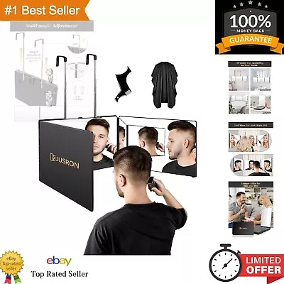 Height Adjustable 3-Way Mirror For Hair Cutting & Styling - Portable & Foldable • $55.33
