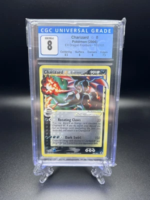 $3000 • Buy Pokémon 2006 EX Dragon Frontiers #100/101 Gold Star Charizard CGC 8 MINT