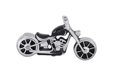 Authentic Origami Owl SILVER MOTORCYCLE BIKE HOG Floating Enamel Charm • $4.99