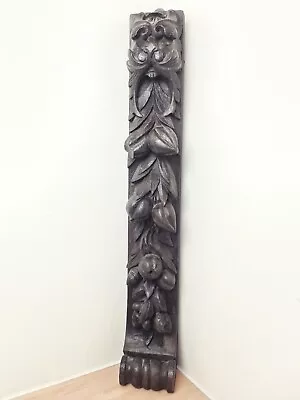£44.99 • Buy Old Carved Wood Panel Floral Motive