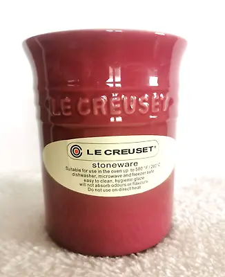 Le Creuset Utensil Jar *Pale Rose* Stonewear  15 X 12.5cm BN • £13.49