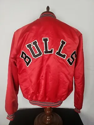 🚨🔥Vintage Chalk Line Chicago Bulls LRG Starter Style Spellout Rare Jacket EUC! • $349.99