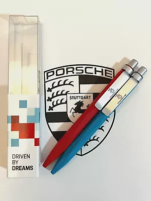Porsche 75 Years Collectors Ballpoint Pen Set Red/blue 'driven By Dreams • $39.99