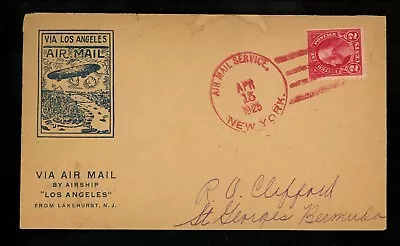 US Postal History Zeppelin Airmail Flight 1925 USS Los Angeles NJ To Bermuda  • $79.99