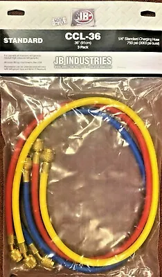 Refrigeration Hose Set JB Industries CCL-36 36  1/4 Standard Charging Hoses  • $74.75