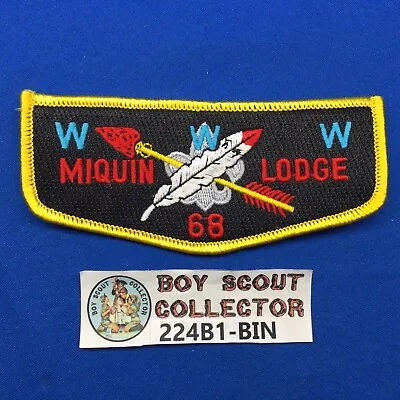 Boy Scout OA Miquin Lodge 68 S24 Order Of The Arrow Pocket Flap Patch NJ • $8.79