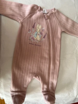 £2.50 • Buy Baby Girls Newborn Peter Rabbit Fleece Sleepsuit Romper Suit Outfit
