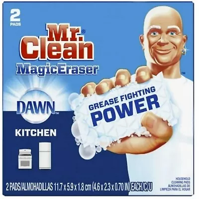 Mr. Clean Magic Eraser Dawn Powered Non-Scratch Eraser Sponge For Kitchen 2 Pack • $7.99