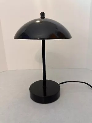 Black Metal Touch Lamp - Mushroom Dome - Atomic Flying Saucer UFO - 12  Tall • $24.75