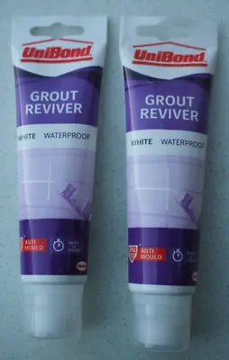£11.99 • Buy 2 X UNIBOND GROUT REVIVER 125ml WHITE ANTI MOULD WATERPROOF