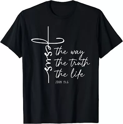 Christian Worship Women Men Jesus The Way Truth Life T-Shirt • $18.98