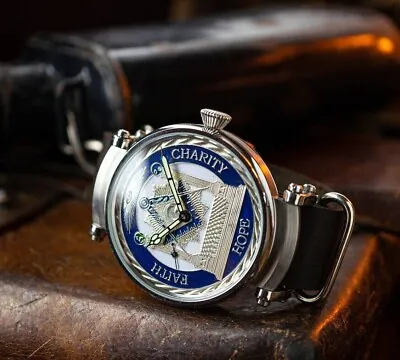 MARRIAGE WATCH 1980s Coin Watch Vintage 3602  Masonic Watch. Mens Wrist Watch • $232