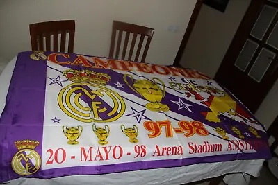 Flag Real Madrid Champion European Cup Final 1998 Against Juventus On Amsterdam • $45.44