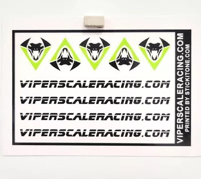 Factory Viper DECAL Sheet Neon Green HO Slot Car Tomy AFX SG+ Mega G Tyco Super • $4.95