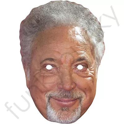 Tom Jones Modern Welsh Celebrity Card Face Mask - Ready To Wear - Fancy Dress • £1.45