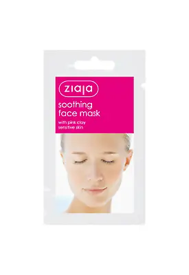 Ziaja Soothing Face Mask With Pink Clay/Sachet/Display 7Ml OFFICIAL UK • £4.85