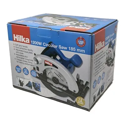 Hilka Circular Saw With Soft Grip Handle And Adjustable Base Plate 185mm 1200w • £59.99