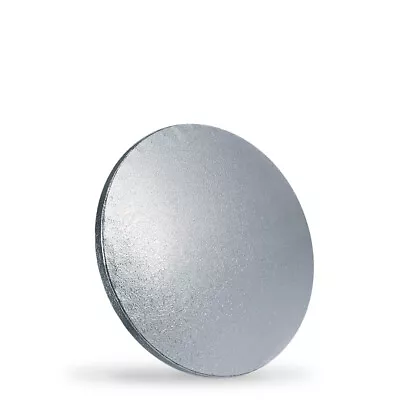 Cake Board 8 Inch Round Silver Foil Covered 12mm Thick Drum Single Pack Of 5 • £5.29